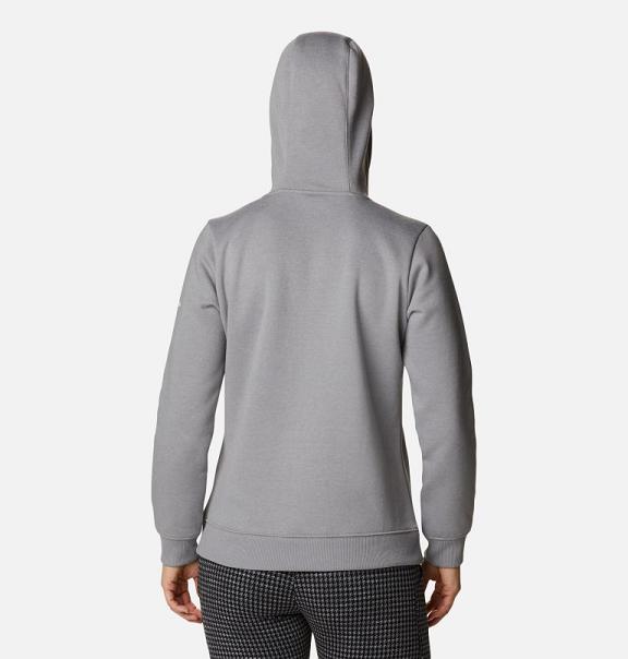 Columbia Logo Hoodies Grey For Women's NZ27839 New Zealand